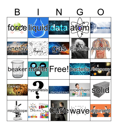 Science Bingo Card