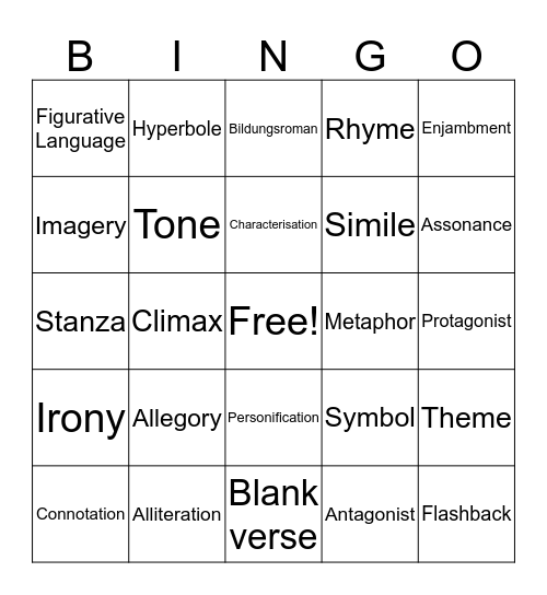 Do you know your techniques?  Bingo Card