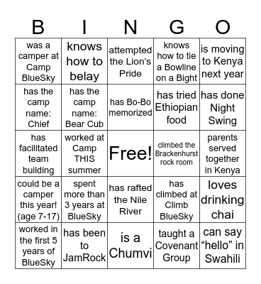 BLUESKY: FIND SOMEONE WHO... Bingo Card