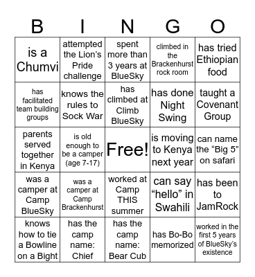 BLUESKY: FIND SOMEONE WHO... Bingo Card