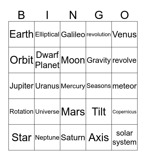 Earth Sciences Grey Bingo Card