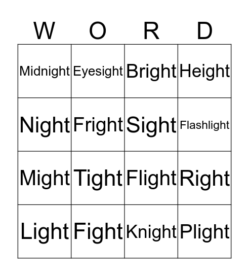 IGHT Bingo Card