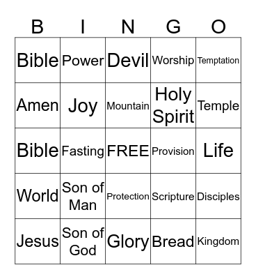 Sermon Bingo  (Do only during sermon) Bingo Card