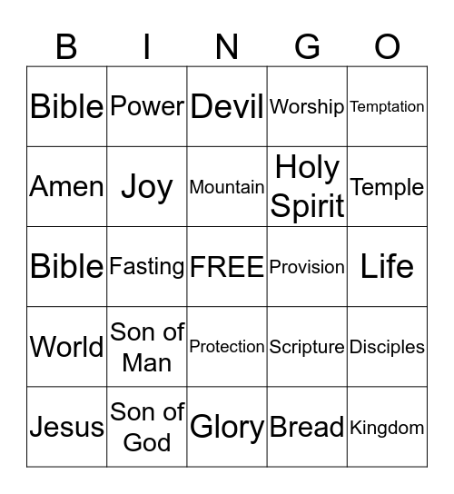 Sermon Bingo  (Do only during sermon) Bingo Card
