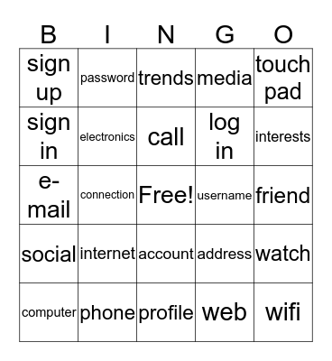 On the Web Bingo Card