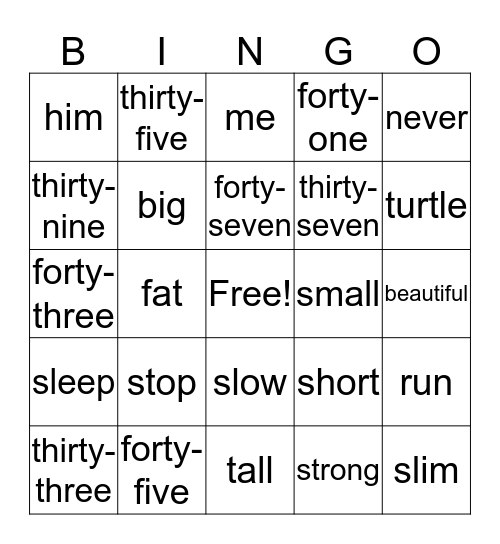 WLS B4L7 Bingo Card