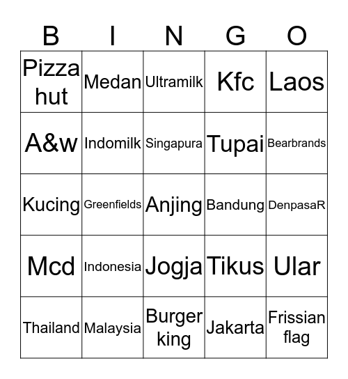HARUS MENANG POKONYA  Bingo Card