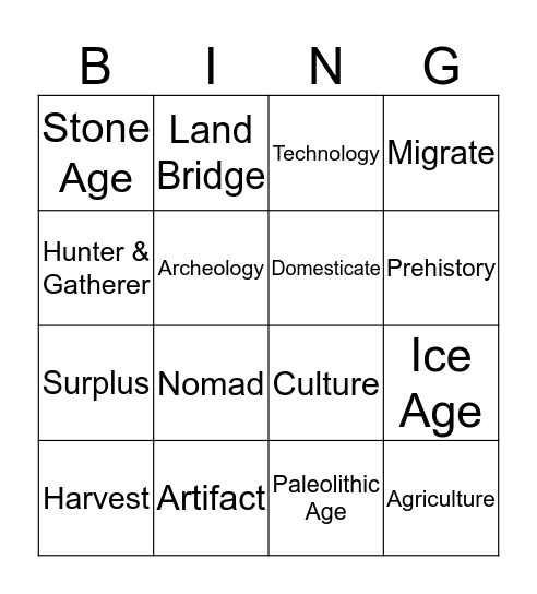 SS Bingo Card