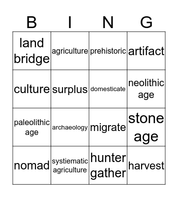 social studies Bingo Card