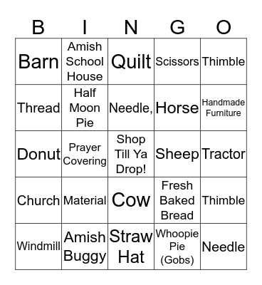 Spring Outing  Bingo Card