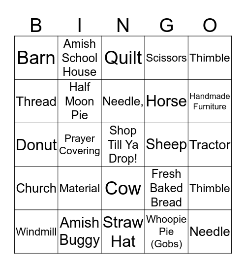 Spring Outing  Bingo Card