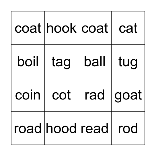 Group B Bingo Card