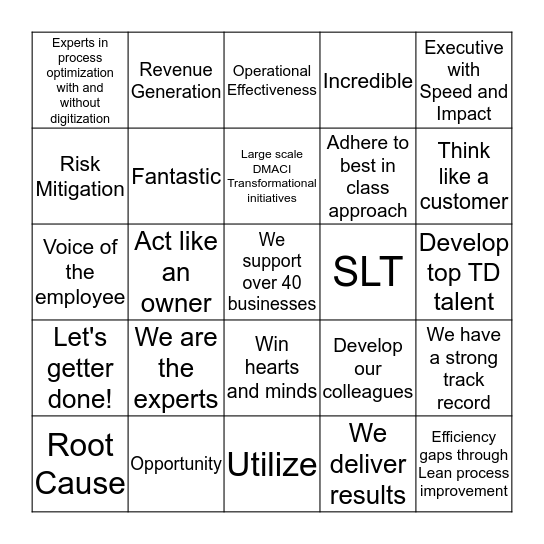 PD Day 2019 Bingo Card