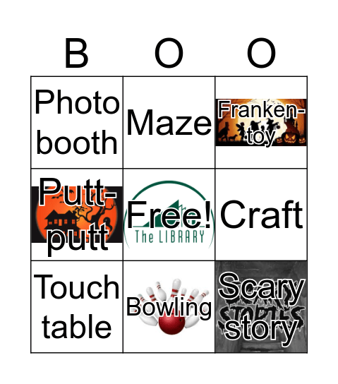 Night at the Haunted Library Bingo Card