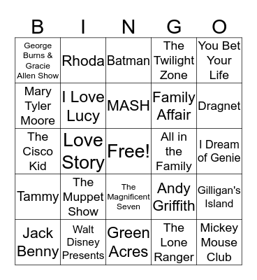 "Name that Tune" Bingo Card