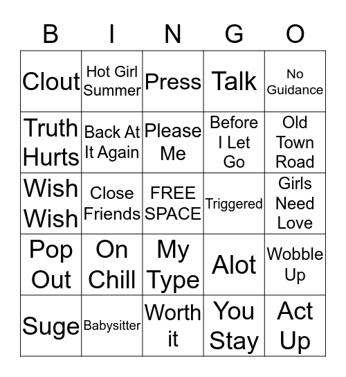 Not Your Ordinary Bingo Card