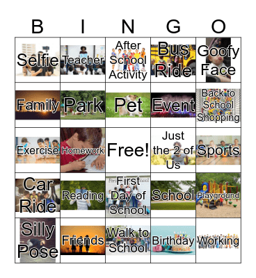 Photo Bingo Card