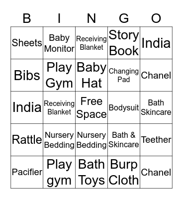 India's BINGO Card