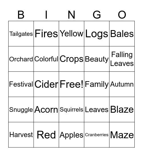 September BINGO Card