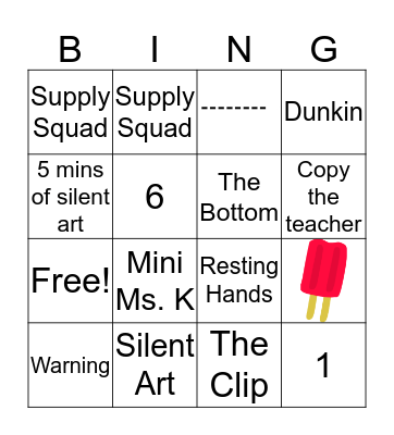 The "Bizz-niss" BINGO Card