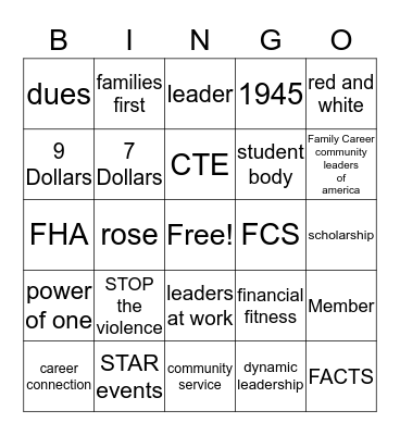Amber & Sarah Bingo Card