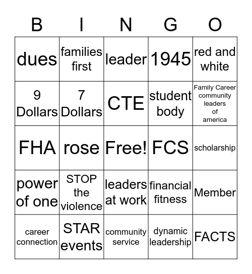 Amber & Sarah Bingo Card