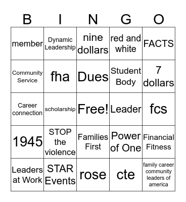 Bingo card Bingo Card