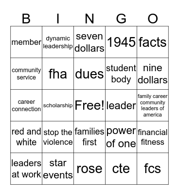 Nathaniel H. Bingo Card