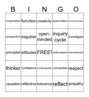UOI BINGO! Bingo Card