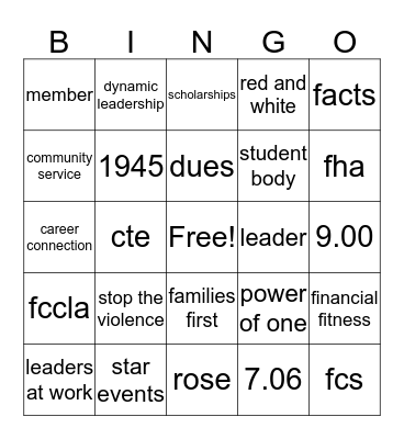 Bingo Card Bingo Card