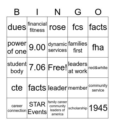 luis Bingo Card