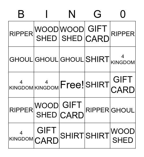 JOHN Bingo Card
