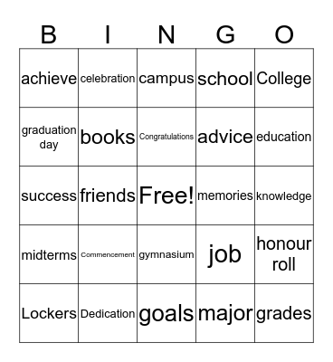 FARWELL Bingo Card
