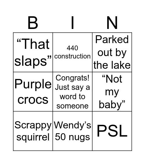 Awko bingo Card