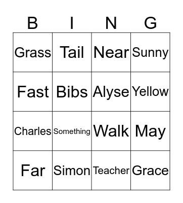 Bingo Card