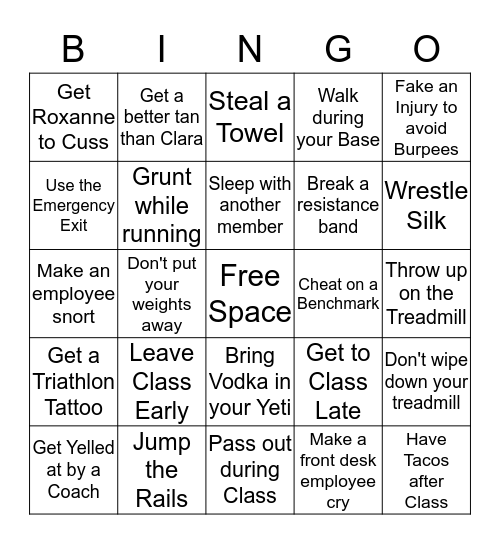 Funner OTF Bingo Card