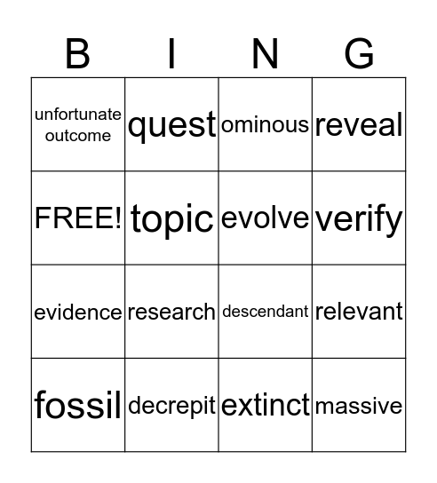 Third Quest Bingo Card