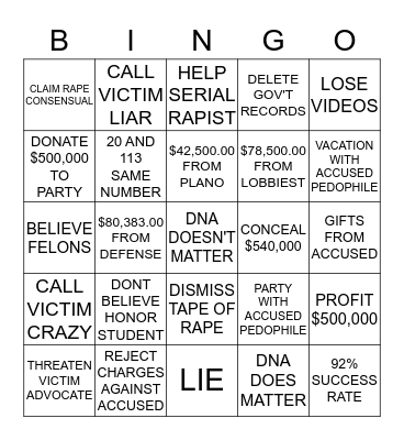 Moore Spin Bingo Card