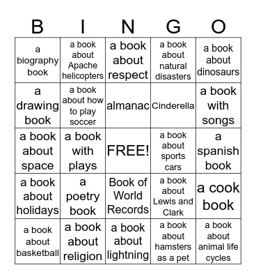 DEWEY BINGO Card