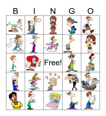 All Kinds of People Bingo Card