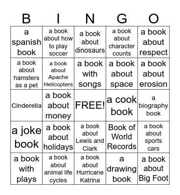 DEWEY BINGO Card