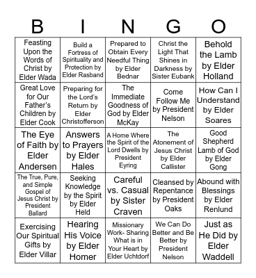 Prepare for Conference BINGO Card