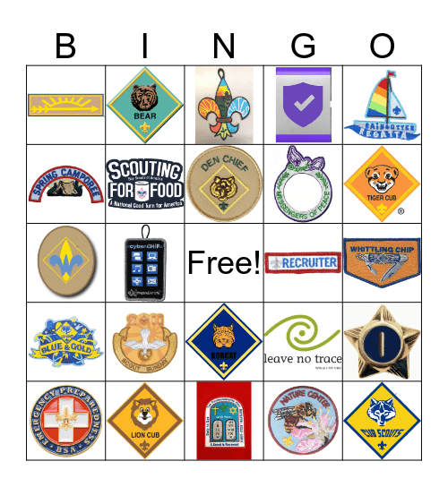 PACK 18 Bingo Card