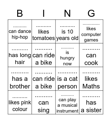 Find a person who... Bingo Card