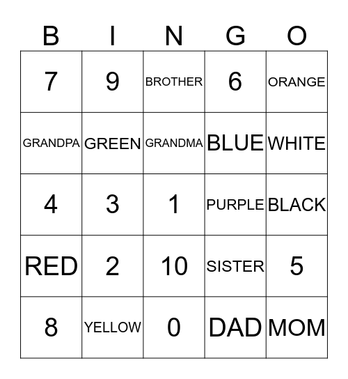 CHINESE BINGO Card