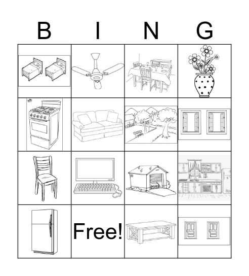 In a House Bingo Card