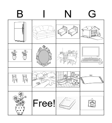 In a House Bingo Card