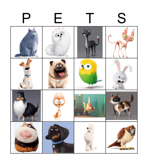 ANIMAL BINGO Card