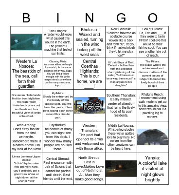 Chocobo Bingo Card
