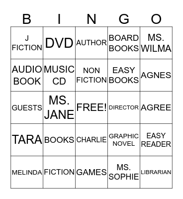 DISTINGUISHED READERS Bingo Card